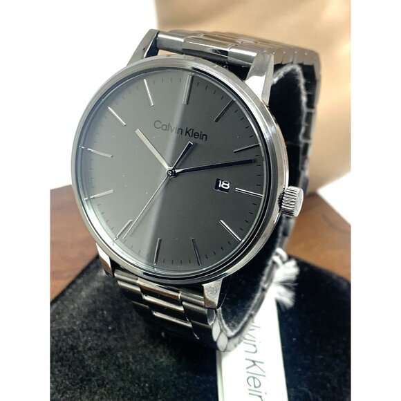 Calvin Klein Men's Watch 25200054 Quartz Gray Dial Gunmetal Stainless Steel 43mm - Picture 1 of 12